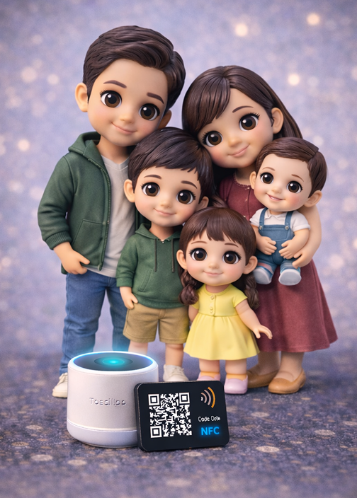 Figura 3D con voz familia